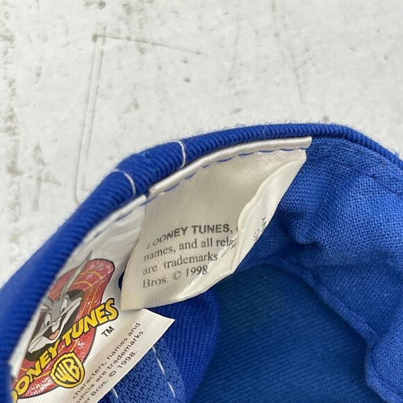 1998 Looney Tunes Tweety Bird Hat Cap Embroidered Blue Strapback Vintage - Picture 12 of 13